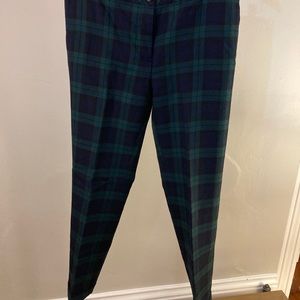 Red fleece black watch pants